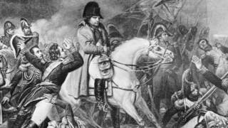 Grabado de la Batalla de Waterloo