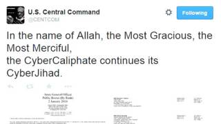 Взломанный аккаунт CENTCOM