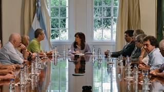 Reunión Cristina Fernández, familiares AMIA