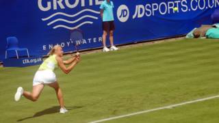 Vera Dushevina playing at International Womens Open, Eastbourne