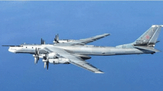 星期三接近英國領空的是兩架俄羅斯「圖95」轟炸機(資料圖片)