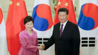 韓國總統朴槿惠與中國國家主席習近平(02/09/2015)