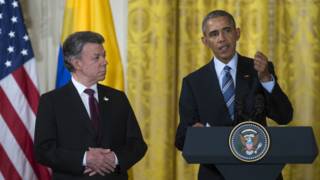 Barack Obama y Juan Manuel Santos