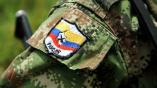 Insignia de las FARC en un uniforme
