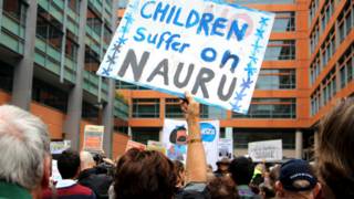 Prostesta contra detenciones en Nauru