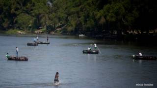 Río Suchiate, en la frontera entre México y Guatemala.