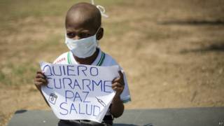 Oliver Sánchez durante las protestas