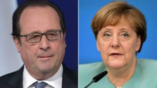 Канцлер Германии Ангела Меркель и президент Франции Франсуа Олланд