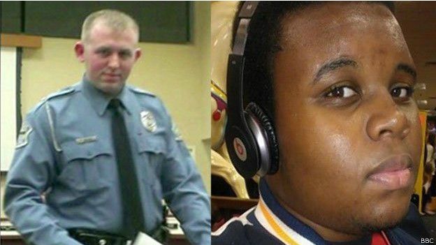 Darren Wilson (izda.) y Michael Brown (dcha)