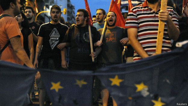Partidarios del No marchan en Grecia