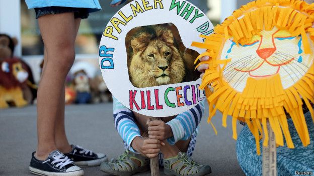 Protesta por la muerte de Cecil, el león