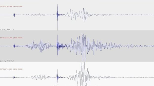 Gráfico sonoro de la segunda explosión