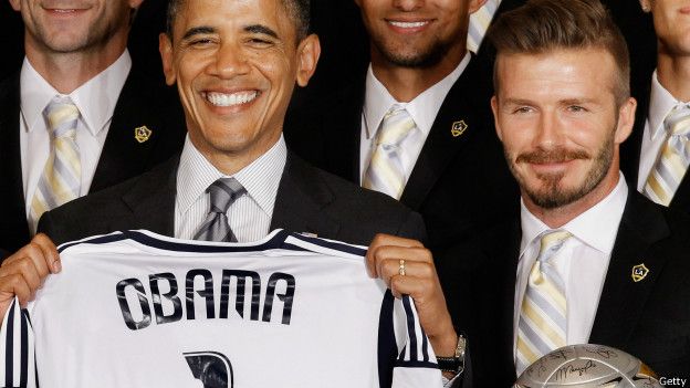 David Beckham y Barack Obama