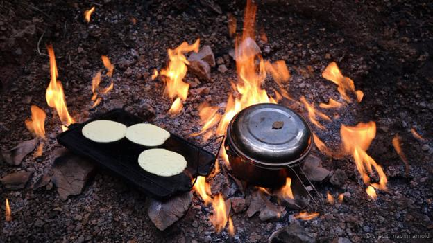 Comida al fuego
