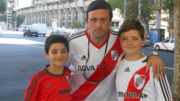 Silvio Katz y sus hijos.