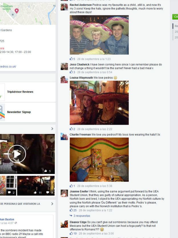 Página de Facebook de Pedro's