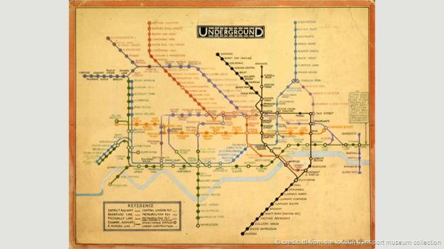 Mapa del metro de Londres de 1931