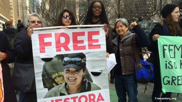 Protesta por la liberación de Nestora Salgado