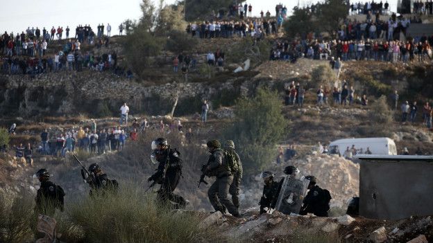 Centenares de palestinos se concentraron junto a la frontera de Gaza con Israel.