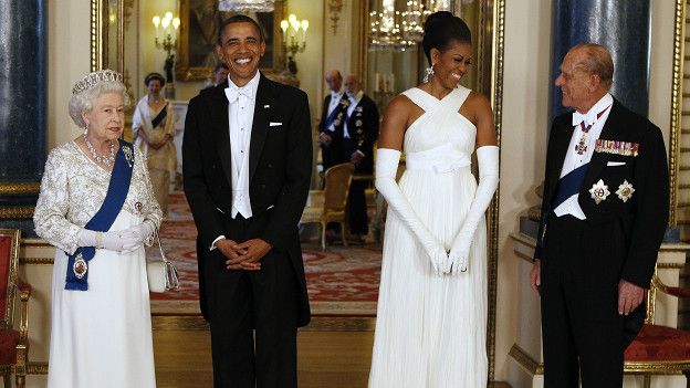 Obama y la reina Isabel II