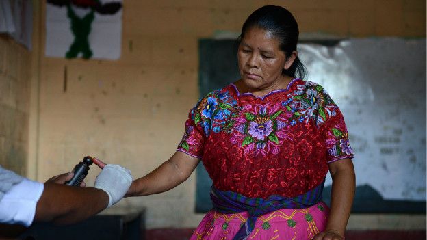 Votante en Guatemala