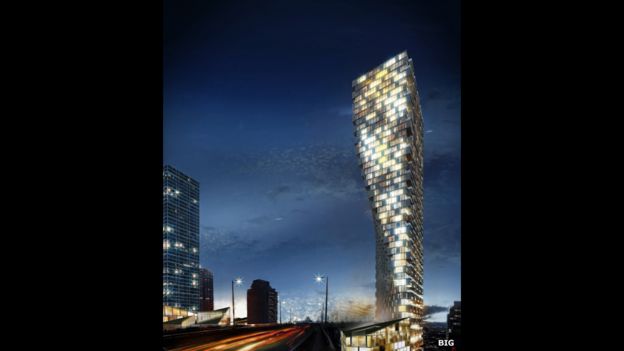 Torre de viviendas en forma helicoidal en Vancouver