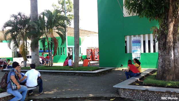 Estación migratoria en Tapachula, México