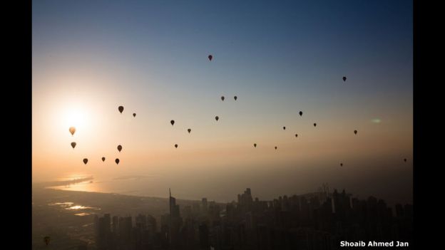 Globos de aire. Foto: Shoaib Ahmed Jan