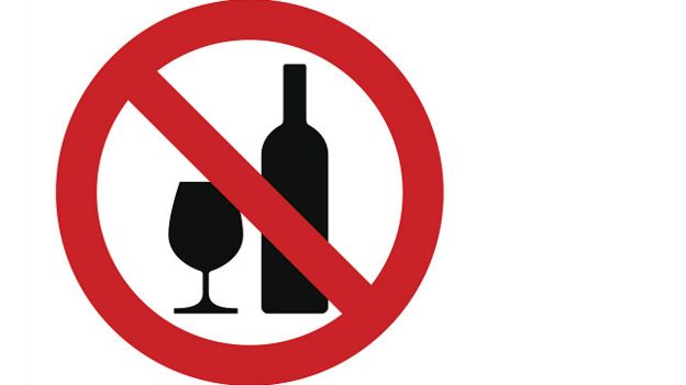 Prohibido tomar vino