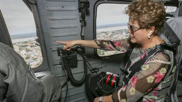 Dilma Rousseff, inundaciones