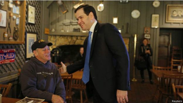 Marco Rubio con su familia