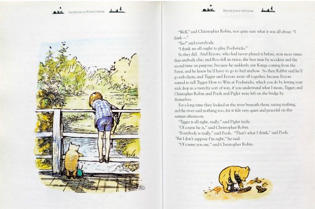 Una página ilustrada de Winnie the Pooh