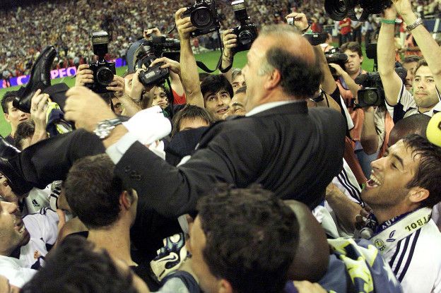 Del Bosque tras ganar la liga en 2003.