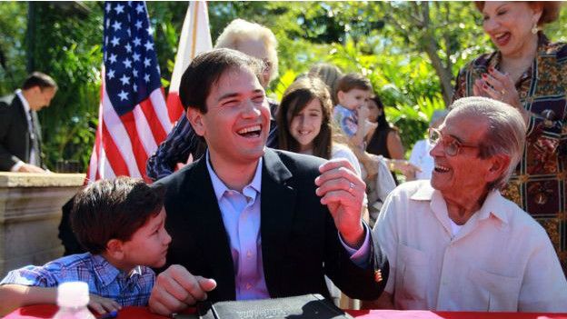 Marco Rubio y su padre Mario