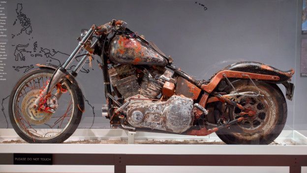 La motocicleta en exhibición en el museo Harley-Davidson