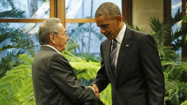 Castro y Obama