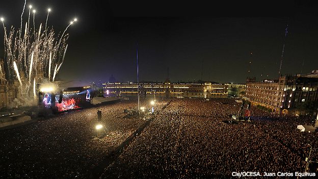 Paul McCartney reunió a 200.000 personas en el Zócalo capitalino en 2012.