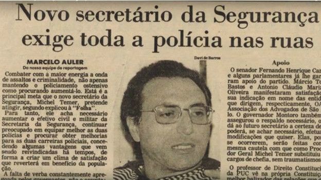 Recorte de prensa sobre la gestión de Temer