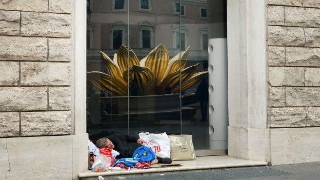 Mendigo en Italia