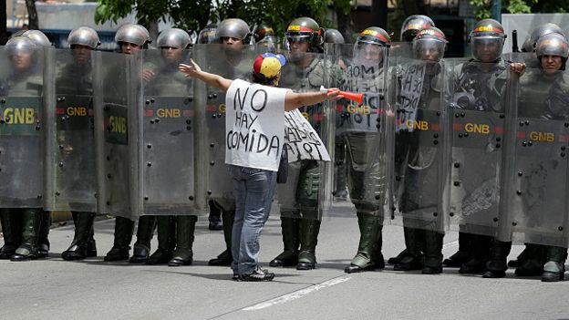 Una manifestante
