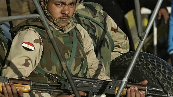 Ejército egipcio en foto de archivo