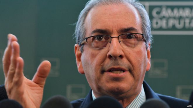 Presidente de la cámara brasileña de Diputados, Eduardo Cunha.