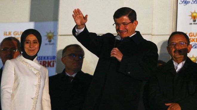 El primer ministro Ahmet Davutoglu