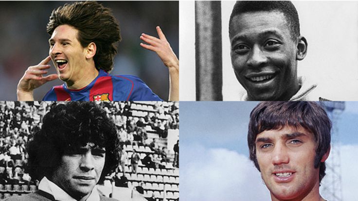 Messi, Pelé, Maradona y Best